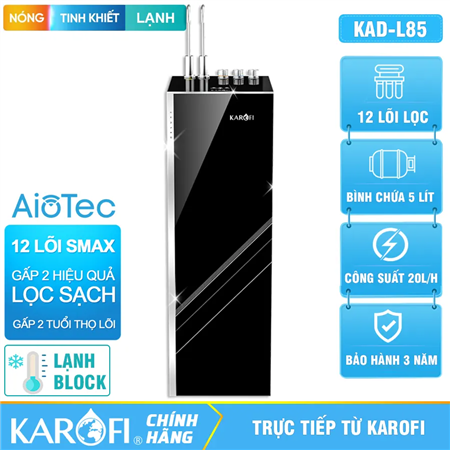 Máy lọc nước nóng lạnh Karofi KAD-L85 - 12 Lõi Mẫu 2025