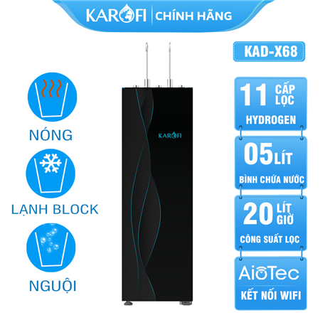 Máy lọc nước nóng lạnh Karofi KAD-X68 - 11 lõi Mẫu Mới 2025