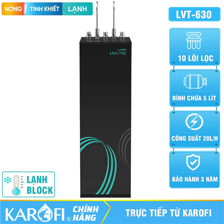 Máy lọc nước Karofi Livotec 630 - 10 Lõi - Nóng- Lạnh- Nguội