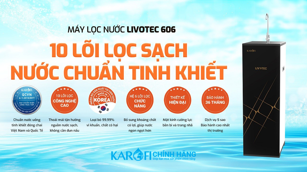 Máy lọc nước Karofi Livotec 606